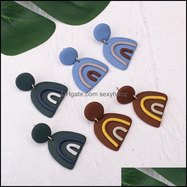 dangle & chandelier lifefontier korean blue green polymer clay earrings for women unusual geometric semicircle round jewelry drop delivery 2, Silver
dangle & chandelier lifefontier korean blue green polymer clay earrings for women unusual geometric semicircle round jewelry drop delivery 2, Silver
