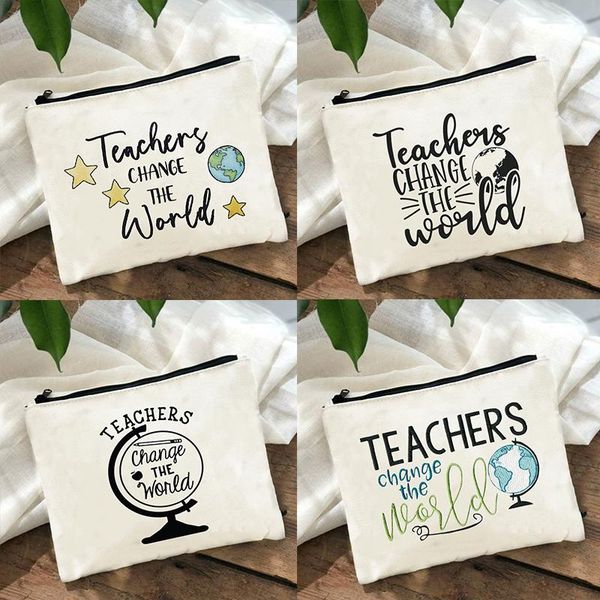 storage bags teacher change the world print makeup women cosmetic bag toiletries organizer female purse tote pencil gifts
storage bags teacher change the world print makeup women cosmetic bag toiletries organizer female purse tote pencil gifts