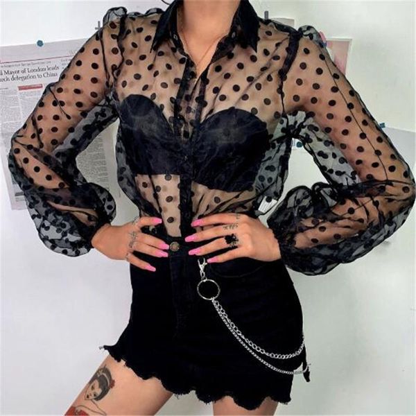 yuqung women's sheer tulle lantern sleeve blouses shirt tunic ladies gauze voile polka dot transparent organza blouse black, White
yuqung women's sheer tulle lantern sleeve blouses shirt tunic ladies gauze voile polka dot transparent organza blouse black, White