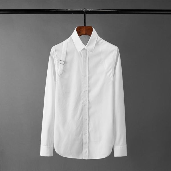 men's casual shirts white mens luxury solid color long sleeve party dress fashion loose splicing design male, White;black
men's casual shirts white mens luxury solid color long sleeve party dress fashion loose splicing design male, White;black
