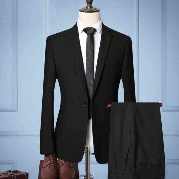 luxury men's suits blazers genuine spring and autumn men's 2-piece set solid color busins casual suit men, White;black
luxury men's suits blazers genuine spring and autumn men's 2-piece set solid color busins casual suit men, White;black