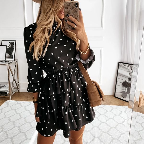 2021 new women autumn turtleneck cascading ruffle polka dot winter casual long sleeve a line elegant mini print party vestido 9n80, Black;gray
2021 new women autumn turtleneck cascading ruffle polka dot winter casual long sleeve a line elegant mini print party vestido 9n80, Black;gray