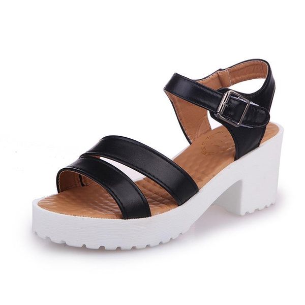 sandals european and american fashion plus size-sandals thick heel high platform for women, Black
sandals european and american fashion plus size-sandals thick heel high platform for women, Black