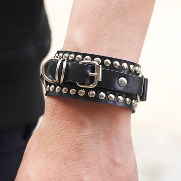 charm bracelets fashion casual gothic punk style rivet buckle belt pu leather bracelet for women's wristband wrapped, Golden;silver
charm bracelets fashion casual gothic punk style rivet buckle belt pu leather bracelet for women's wristband wrapped, Golden;silver