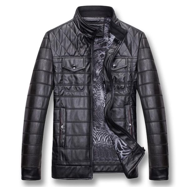 men's fur & faux isurvivor 2021 men winter autumn fashion pu leather jackets coats hombre male casual slim fit business thick fleece, Black
men's fur & faux isurvivor 2021 men winter autumn fashion pu leather jackets coats hombre male casual slim fit business thick fleece, Black