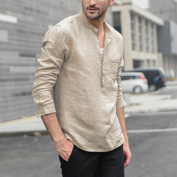 men's casual shirts camisas blusa men pure color shirt button linen solid long sleeve blouse clothes masculina, White;black
men's casual shirts camisas blusa men pure color shirt button linen solid long sleeve blouse clothes masculina, White;black