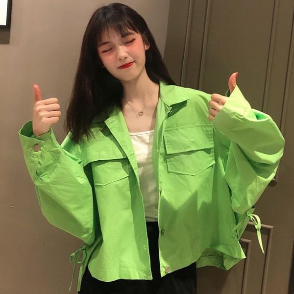 women's jackets spring autumn korean women clothes 2021 loose long sleeved ulzzang personality lace up jacket harajuku fashion, Black;brown
women's jackets spring autumn korean women clothes 2021 loose long sleeved ulzzang personality lace up jacket harajuku fashion, Black;brown