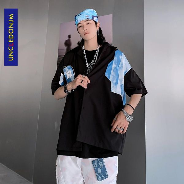 men's casual shirts uncledonjm colour block short sleeve shirt hip hop korean clothes mens fashion clothing trends oversized ubo2120, White;black
men's casual shirts uncledonjm colour block short sleeve shirt hip hop korean clothes mens fashion clothing trends oversized ubo2120, White;black