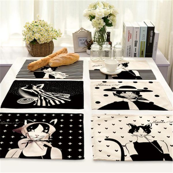 table runner cute cat girl printed dining mat kitchen anti- cotton linen napkin for wedding bowls cup placemat
table runner cute cat girl printed dining mat kitchen anti- cotton linen napkin for wedding bowls cup placemat