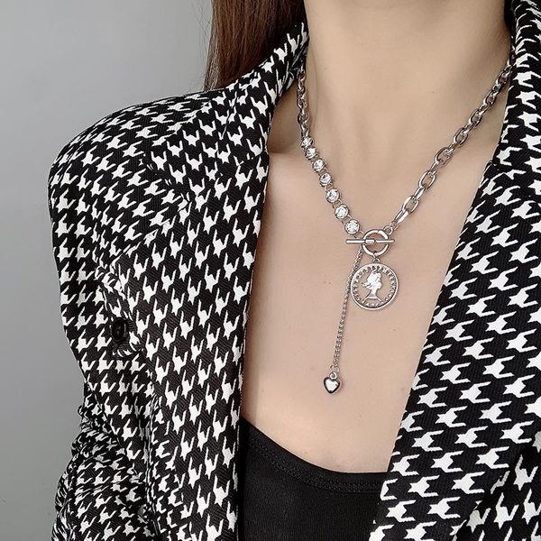 chokers hiphop crystal coin head necklaces for women fashion charms heart pendant necklace rhinestone chain colliers jewelry, Golden;silver
chokers hiphop crystal coin head necklaces for women fashion charms heart pendant necklace rhinestone chain colliers jewelry, Golden;silver