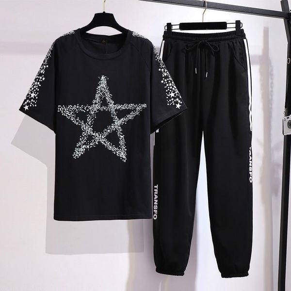 women's two piece pants 2xl-6xl plus size two-piece short-sleeved t-shirt + trousers fashion printing high-quality sports and leisure s, White
women's two piece pants 2xl-6xl plus size two-piece short-sleeved t-shirt + trousers fashion printing high-quality sports and leisure s, White