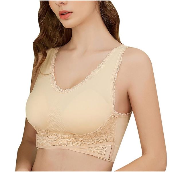 gym clothing 40# flat-up front crossed lace side button sports bra without steel rings adjustable straps yoga vest lingerie underwear, White;black
gym clothing 40# flat-up front crossed lace side button sports bra without steel rings adjustable straps yoga vest lingerie underwear, White;black