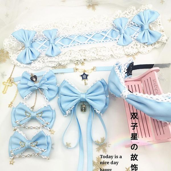 party masks japanese soft girl light blue lolita kawaii lace trim bow hair band hairpin dream princess ornament headband headwear set
party masks japanese soft girl light blue lolita kawaii lace trim bow hair band hairpin dream princess ornament headband headwear set