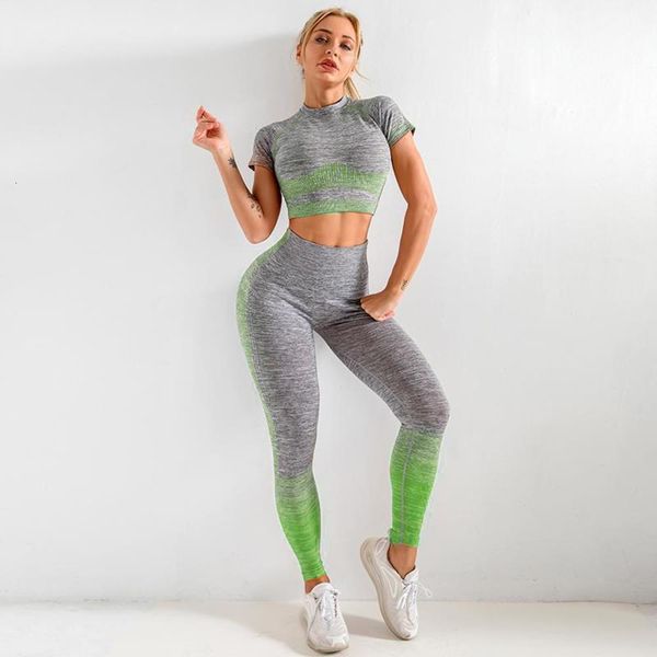 striped long sleeve pants yoga fitness suit, Gray
striped long sleeve pants yoga fitness suit, Gray