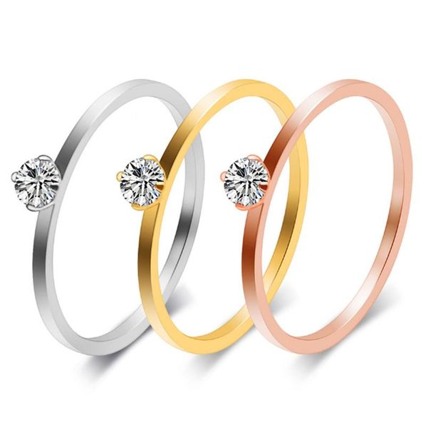 cluster rings fashion simple titanium steel inlaid crystal zircon stainless ring women's children small, Golden;silver
cluster rings fashion simple titanium steel inlaid crystal zircon stainless ring women's children small, Golden;silver