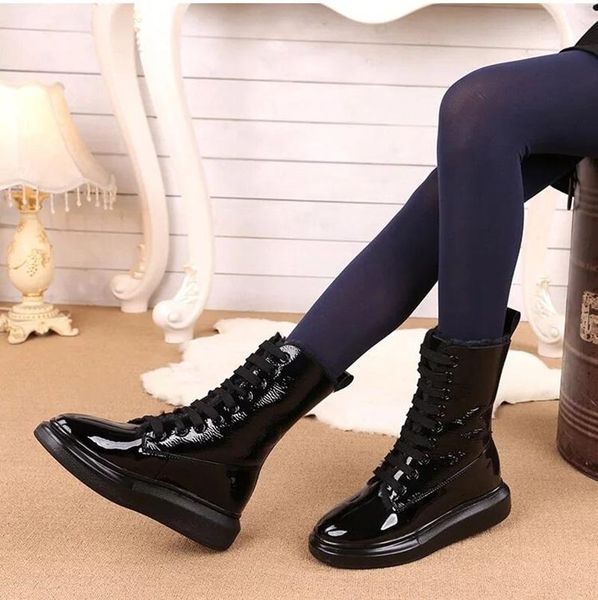 boots brand fashion faux fur winter snow women ankle warm shoes flat round toe platform casual woman, Black
boots brand fashion faux fur winter snow women ankle warm shoes flat round toe platform casual woman, Black