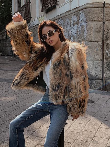 women's fur & faux real coat short street female jacket thick warm coats and jackets women fashion leopard ropa zjt570, Black
women's fur & faux real coat short street female jacket thick warm coats and jackets women fashion leopard ropa zjt570, Black