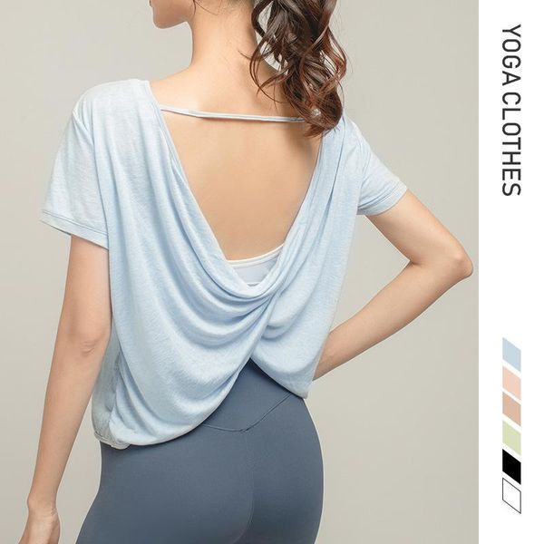 yoga outfit summer shirt women short sleeve sport tank fit thin breathable quick dry fabric open back design solid color workout
yoga outfit summer shirt women short sleeve sport tank fit thin breathable quick dry fabric open back design solid color workout
