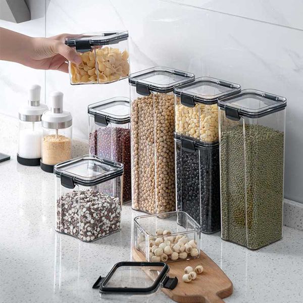 storage bottles & jars 10pcs transparent plastic sealed can food box coarse cereals nuts tank in the kitchen containers
storage bottles & jars 10pcs transparent plastic sealed can food box coarse cereals nuts tank in the kitchen containers