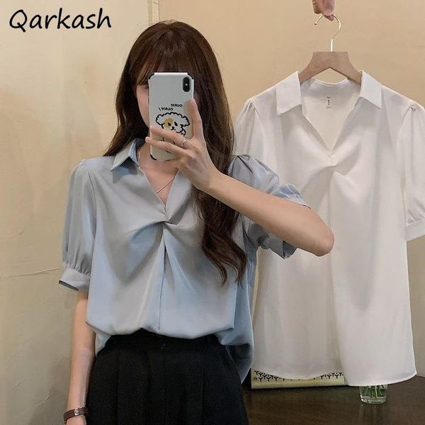 women's blouses & shirts women chiffon simple ulzzang college all-match folds design blusas mujer plus size office lady summer solid so, White
women's blouses & shirts women chiffon simple ulzzang college all-match folds design blusas mujer plus size office lady summer solid so, White