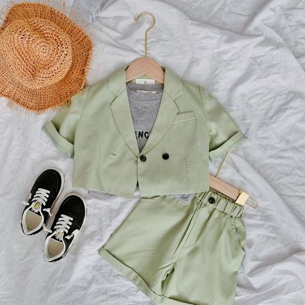 clothing sets children short sleeve suit set summer 2021 boys girls double breasted blazer shorts 2pcs outfits kids casual party costume, White
clothing sets children short sleeve suit set summer 2021 boys girls double breasted blazer shorts 2pcs outfits kids casual party costume, White