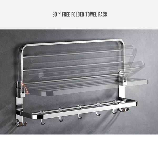 towel racks e7cb stainless steel wall mounted foldable bath rack rail holder punch-bathroom storage shelf with 4 sliding hooks
towel racks e7cb stainless steel wall mounted foldable bath rack rail holder punch-bathroom storage shelf with 4 sliding hooks