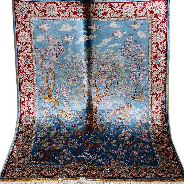 carpets fangcunjinxiu 2.7'x4' 100% handmade silk area rugs deer animal trees blue carpet for door mat or tapestry fc3010031
carpets fangcunjinxiu 2.7'x4' 100% handmade silk area rugs deer animal trees blue carpet for door mat or tapestry fc3010031