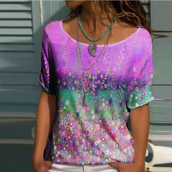 women's t-shirt t-shirts for women summer casual gradient print short sleeve round neck pullover flowers oversize clothing, White
women's t-shirt t-shirts for women summer casual gradient print short sleeve round neck pullover flowers oversize clothing, White