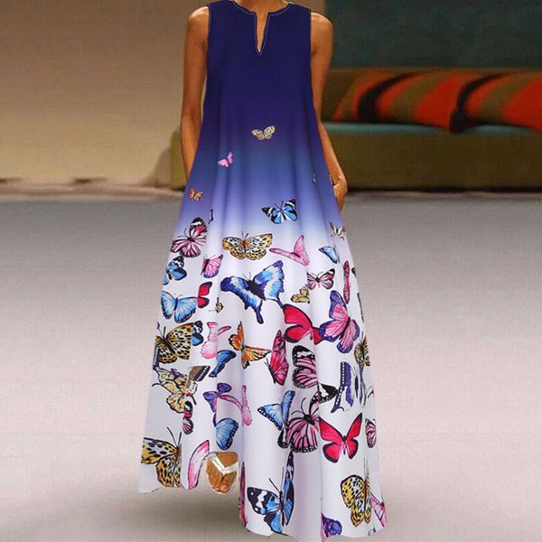 2021 new women summer dresses ladies fashion plus size butterfly print daily sleeveless vintage bohemia v neck maxi dress sundress for women, Black;gray
2021 new women summer dresses ladies fashion plus size butterfly print daily sleeveless vintage bohemia v neck maxi dress sundress for women, Black;gray