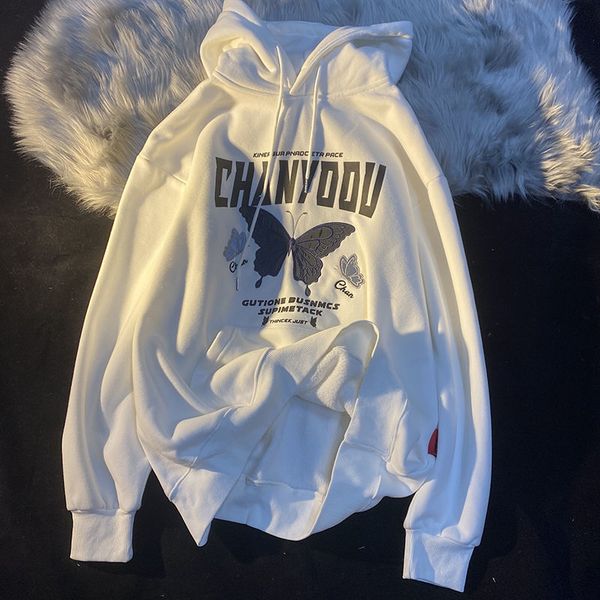 2021 butterfly print vintage oversized hoodie sweatshirt for teenage girls winter thick harajuku new korean fashion m97h, Black
2021 butterfly print vintage oversized hoodie sweatshirt for teenage girls winter thick harajuku new korean fashion m97h, Black