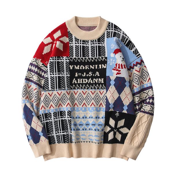 2021 Personality Fashion New Youth Heing High Street Color Matching Loose Men and Women Sweater 7jfr XL3A, White;black
2021 Personality Fashion New Youth Heing High Street Color Matching Loose Men and Women Sweater 7jfr XL3A, White;black