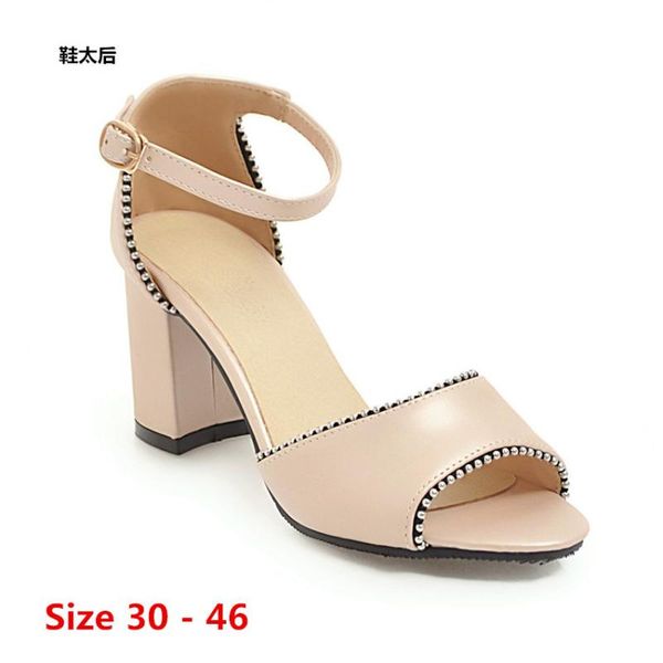 sandals summer pumps gladiator shoes women high heels sandal lady ankle strap pump small big size 30 - 46, Black
sandals summer pumps gladiator shoes women high heels sandal lady ankle strap pump small big size 30 - 46, Black