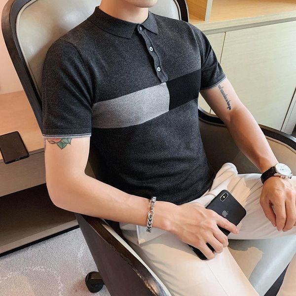men's polos 2021 arrived black white chest box decorated viscose shirwith material and short sleeve business casual top, White;black
men's polos 2021 arrived black white chest box decorated viscose shirwith material and short sleeve business casual top, White;black