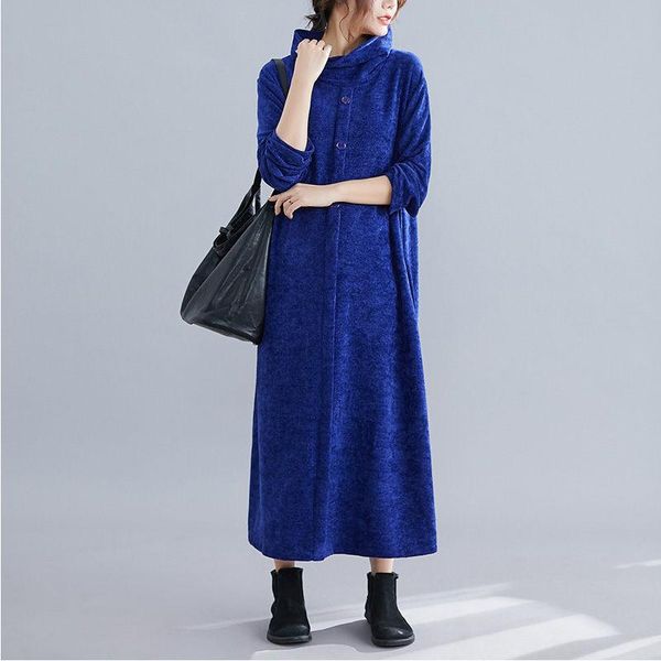 casual dresses autumn and winter dress 2021 large size loose temperament solid color long sleeve high collar base women f2573, Black;gray
casual dresses autumn and winter dress 2021 large size loose temperament solid color long sleeve high collar base women f2573, Black;gray