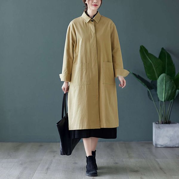 fashion casual 2020 autumn long knee windbreaker women's loose cotton lapel slim coat luxury, Tan;black
fashion casual 2020 autumn long knee windbreaker women's loose cotton lapel slim coat luxury, Tan;black