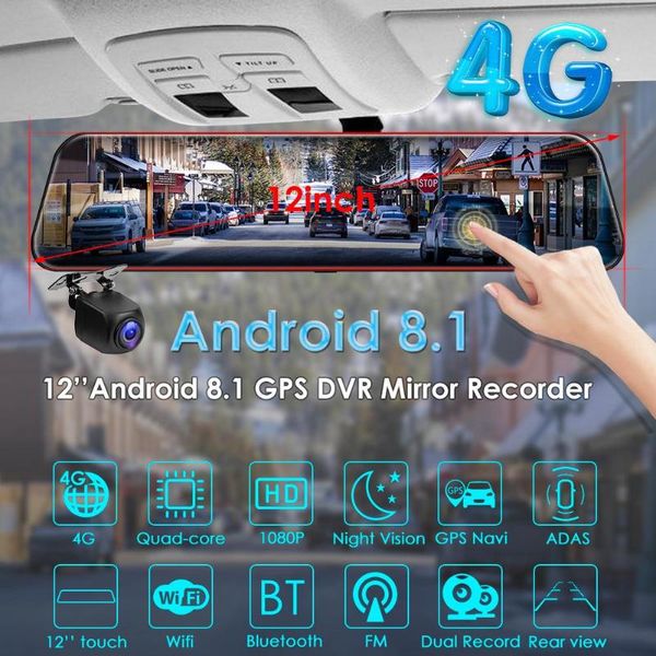 car dvr dvrs 12 inch 4g android 8.1 front and rear double recording 1080p gps navigation rearview mirror dashbaord camera
car dvr dvrs 12 inch 4g android 8.1 front and rear double recording 1080p gps navigation rearview mirror dashbaord camera