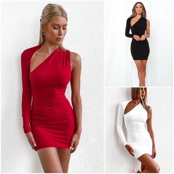 casual dresses european and american autumn winter long sleeve irregular slim solid color dress, Black;gray
casual dresses european and american autumn winter long sleeve irregular slim solid color dress, Black;gray