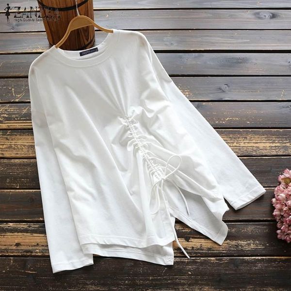 blusas 2021 zanzea autumn party tunic women casual long sleeve blouse fashion solid drawstring irregular shirts female, White
blusas 2021 zanzea autumn party tunic women casual long sleeve blouse fashion solid drawstring irregular shirts female, White