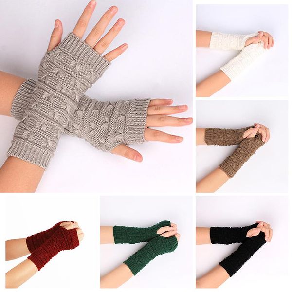 five fingers gloves women knitting half-finger autumn winter thick female solid color fingerless short arm sleeve hand warmer mittens, Blue;gray
five fingers gloves women knitting half-finger autumn winter thick female solid color fingerless short arm sleeve hand warmer mittens, Blue;gray
