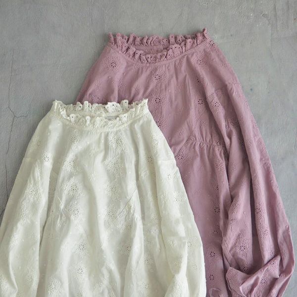 lamtrip unique sweet floral embroidery ruffled collar long sleeve cotton blouse doll shirt lolita 2021 spring new, White
lamtrip unique sweet floral embroidery ruffled collar long sleeve cotton blouse doll shirt lolita 2021 spring new, White