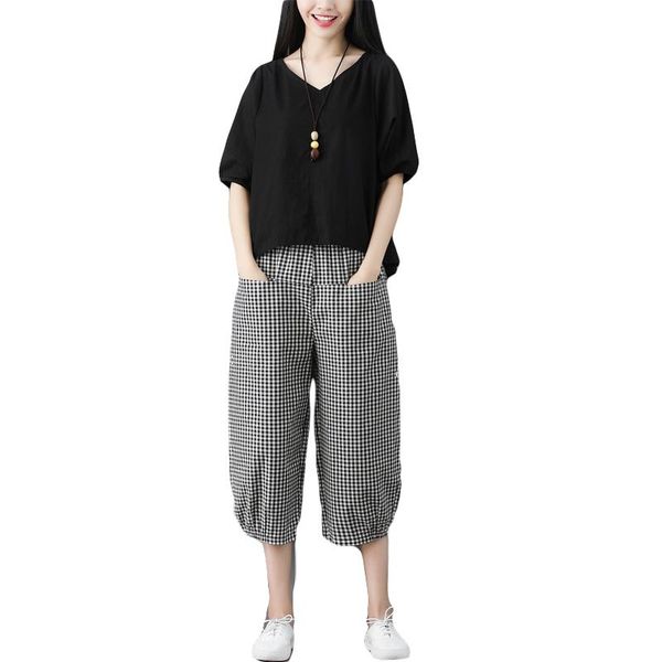 women's tracksuits 2021 summer women set short sleeve cotton and linen blouse flower print pant plus size 5xl two piece female clothing, Gray
women's tracksuits 2021 summer women set short sleeve cotton and linen blouse flower print pant plus size 5xl two piece female clothing, Gray