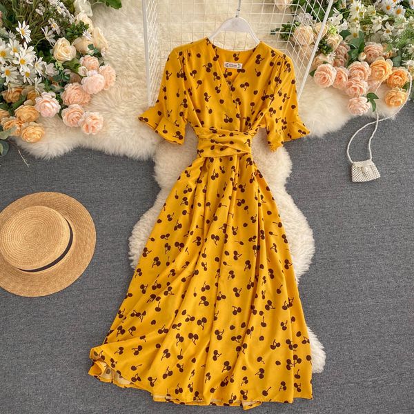 2021 vintage print female midi dress elegant summer new a-line v-neck bandage dresses casual beach party women dress new, Black;gray
2021 vintage print female midi dress elegant summer new a-line v-neck bandage dresses casual beach party women dress new, Black;gray