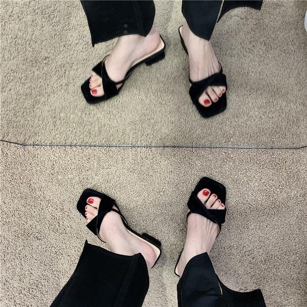 slippers 2021 summer women woman comfort low heel female square toe ladies fashion outdoor beach slides women's sandalias, Black
slippers 2021 summer women woman comfort low heel female square toe ladies fashion outdoor beach slides women's sandalias, Black