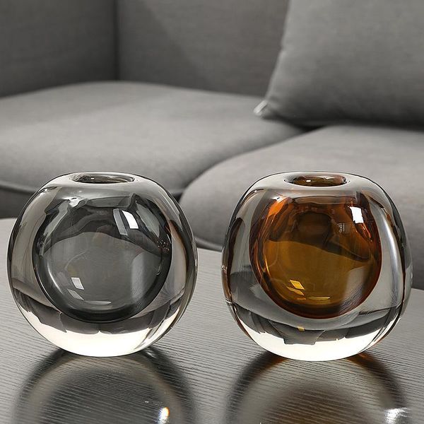 european simple transparent glass vase decoration creative light luxury living room coffee table round for flowers ld445 vases
european simple transparent glass vase decoration creative light luxury living room coffee table round for flowers ld445 vases