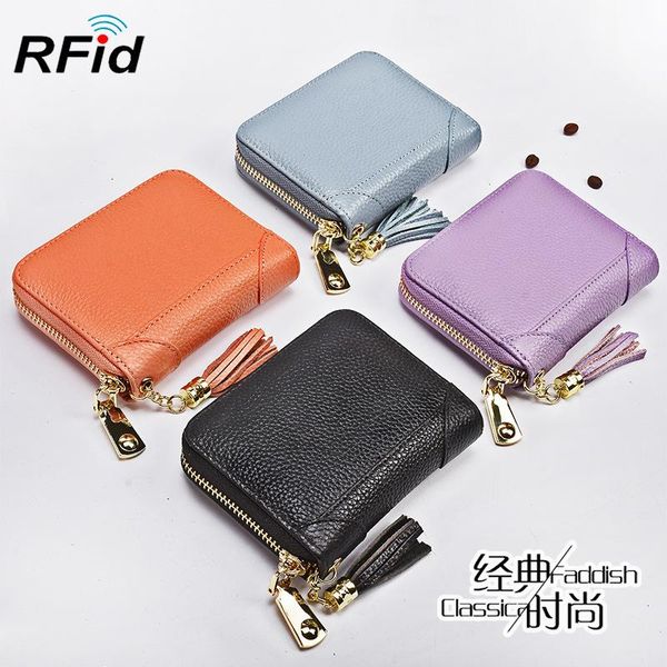 card holders rfid large-volume wallet men genuine leather bit more small holder women's documents purse package, Brown;gray
card holders rfid large-volume wallet men genuine leather bit more small holder women's documents purse package, Brown;gray