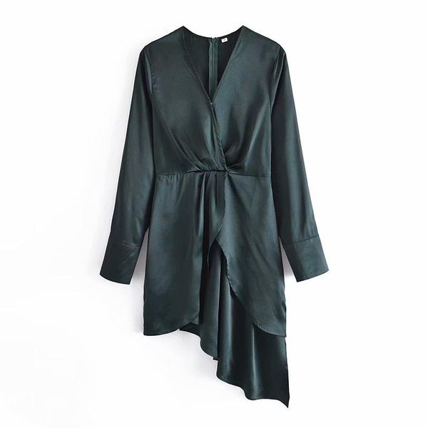 casual dresses 2021 vintage women satin dress fashion v-neck long cuff sleeves elegant irregular hem lady short woman robe, Black;gray
casual dresses 2021 vintage women satin dress fashion v-neck long cuff sleeves elegant irregular hem lady short woman robe, Black;gray