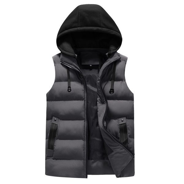 autumn and winter men's thickened down cotton vest waistcoat, Black;white
autumn and winter men's thickened down cotton vest waistcoat, Black;white