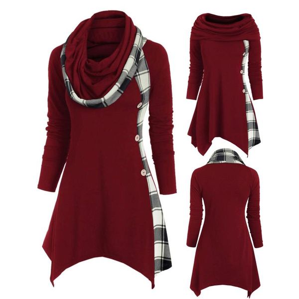 women's hoodies & sweatshirts fashion plaid button tunic hooded turtleneck casual winter ladies bottom female women long sleeve shirt, Black
women's hoodies & sweatshirts fashion plaid button tunic hooded turtleneck casual winter ladies bottom female women long sleeve shirt, Black