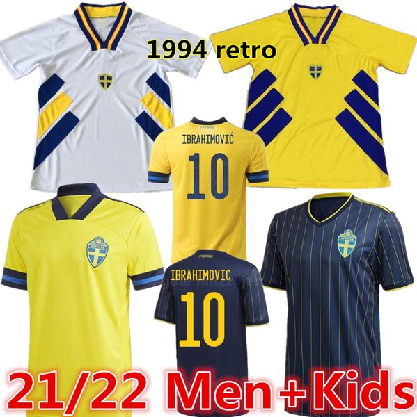 2021 sweden soccer jerseys 1994 retro jersey ibrahimovic kulusevski berg forsberg larsson tankovic isak claesson men kids kits football shir, Black;yellow
2021 sweden soccer jerseys 1994 retro jersey ibrahimovic kulusevski berg forsberg larsson tankovic isak claesson men kids kits football shir, Black;yellow