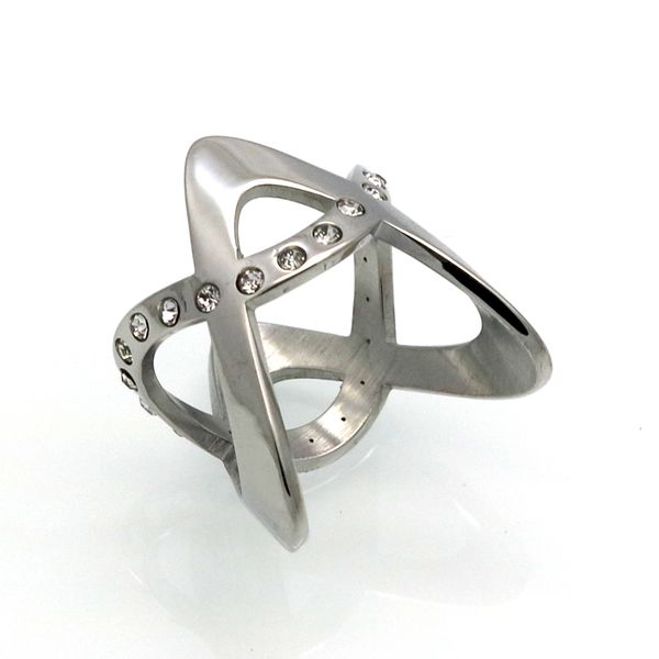 new wide two ways of wearing geometric hollow rings for women trendy crystal ring stainless steel jewelry female finger ring, Silver
new wide two ways of wearing geometric hollow rings for women trendy crystal ring stainless steel jewelry female finger ring, Silver